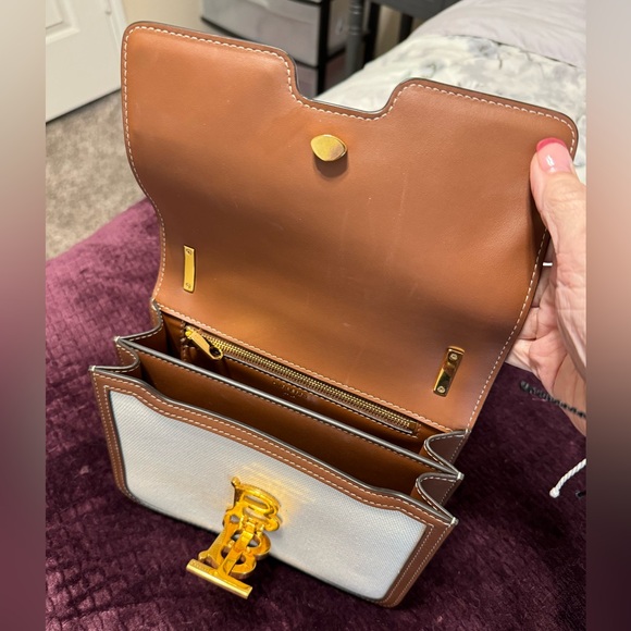 BURBERRY leather & canvas crossbody bag in EUC purchased in Spain in 2022 - Picture 2 of 4